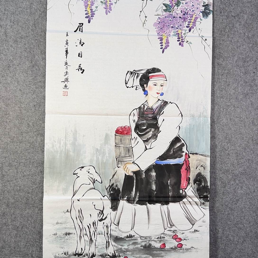 国画797 花鸟在此鸣叫时的鸣叫和