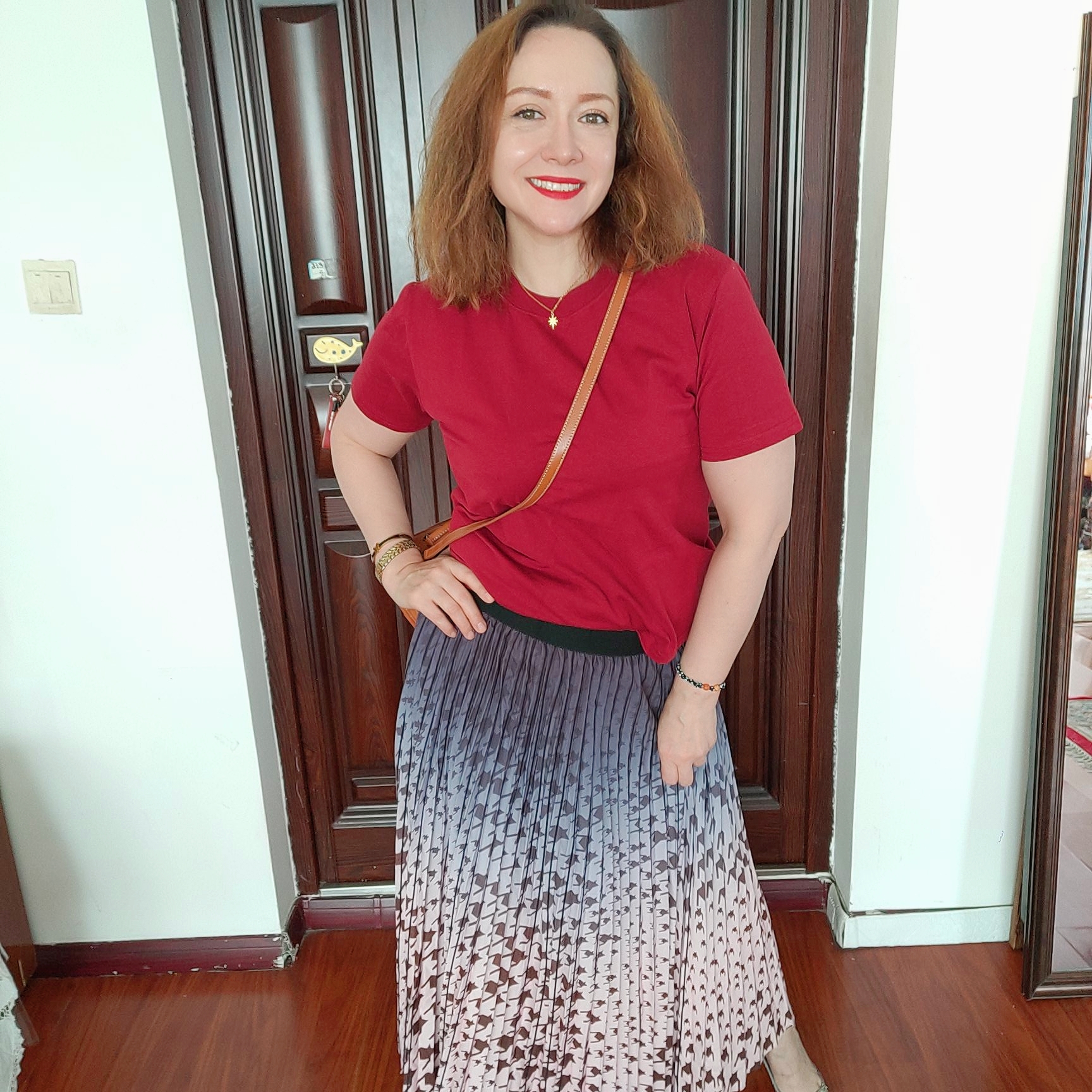 夏季休闲时尚体血半身裙子一套