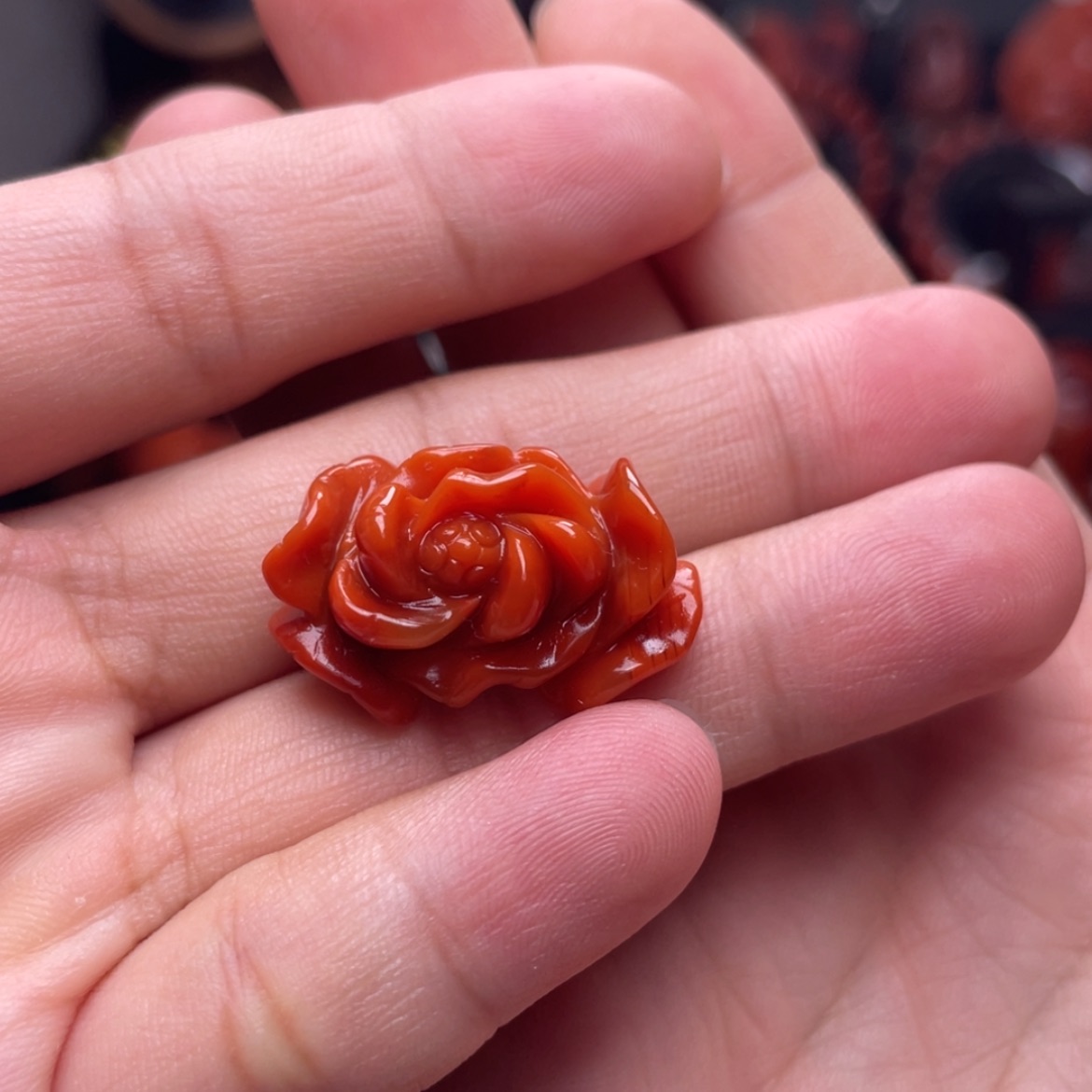 【闪购商品】未镶嵌牡丹花南红玛瑙