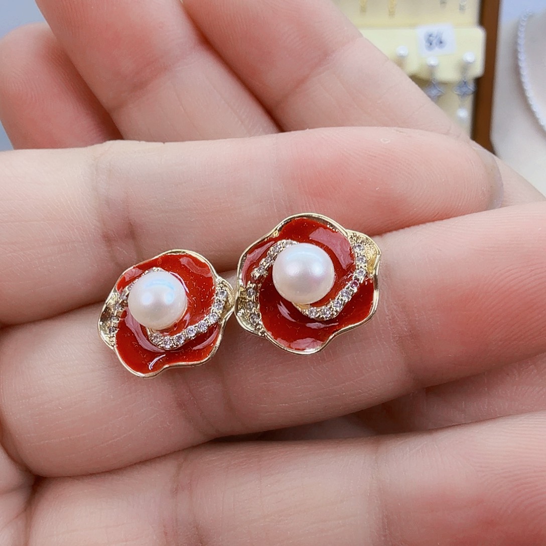 未镶嵌耳饰淡水珍珠