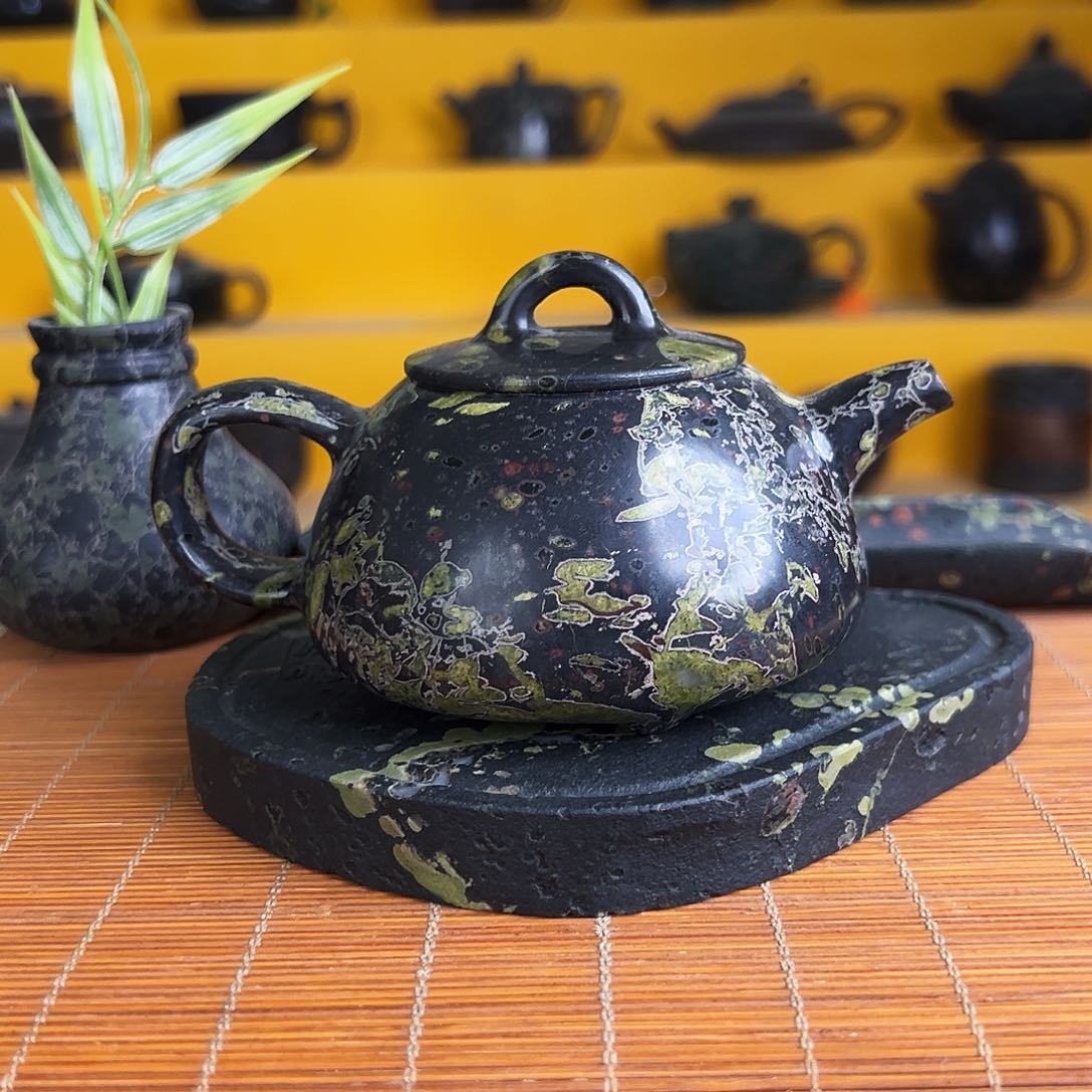 安山玉一把玉壶石瓢➕茶托拍一发二