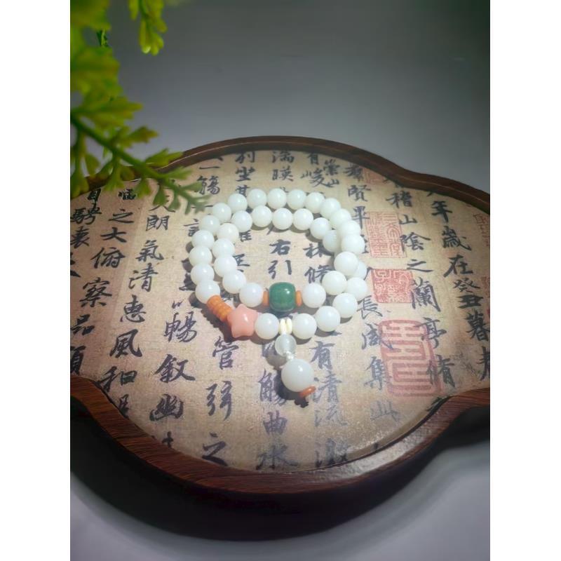 白玉菩提 绿珠 手持（无礼盒）773