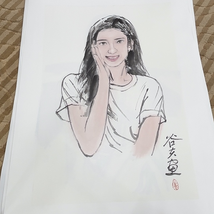 国画花鸟的翅膀是一个巨大的蝴蝶