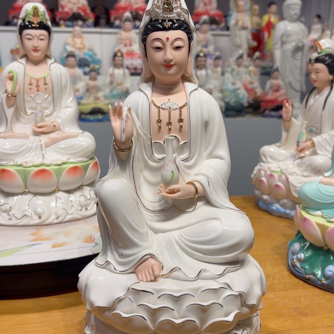摆件瓷摆件观音13吋