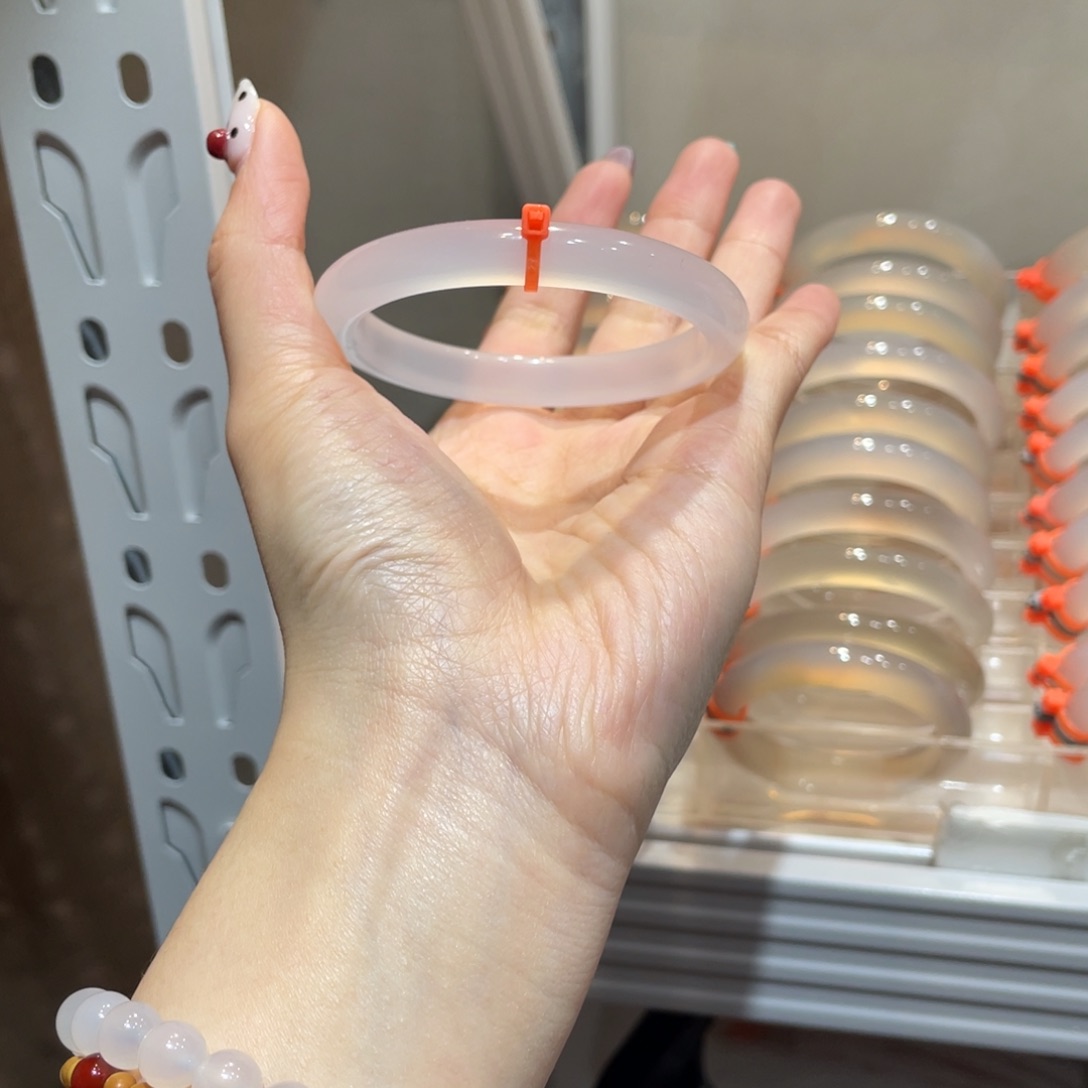 R***！玛瑙/玉髓未镶嵌手镯@定向白月光@【56】