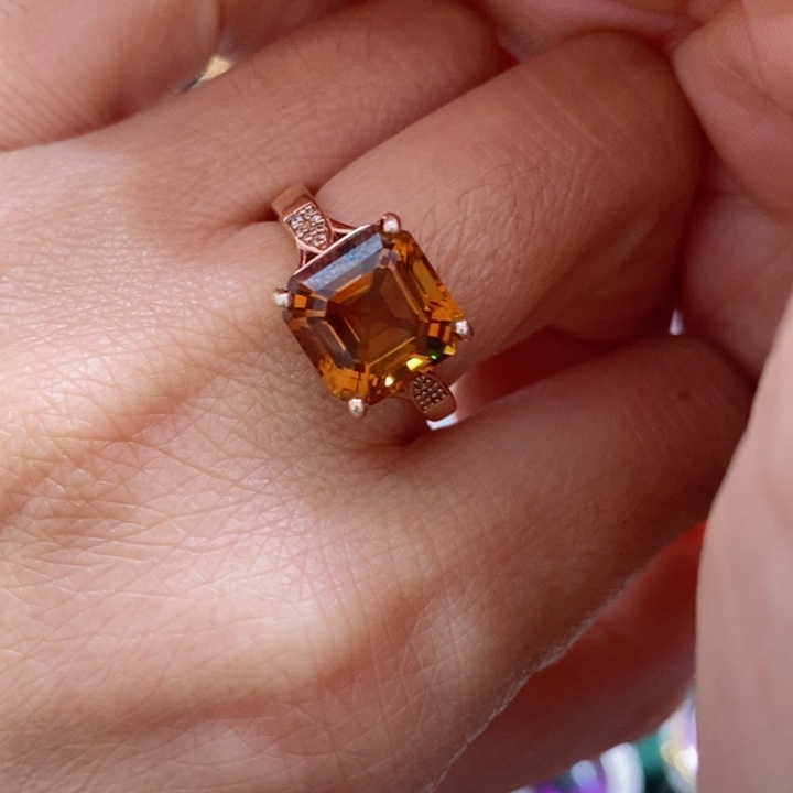 水晶戒指银S925镶嵌天然水晶戒指