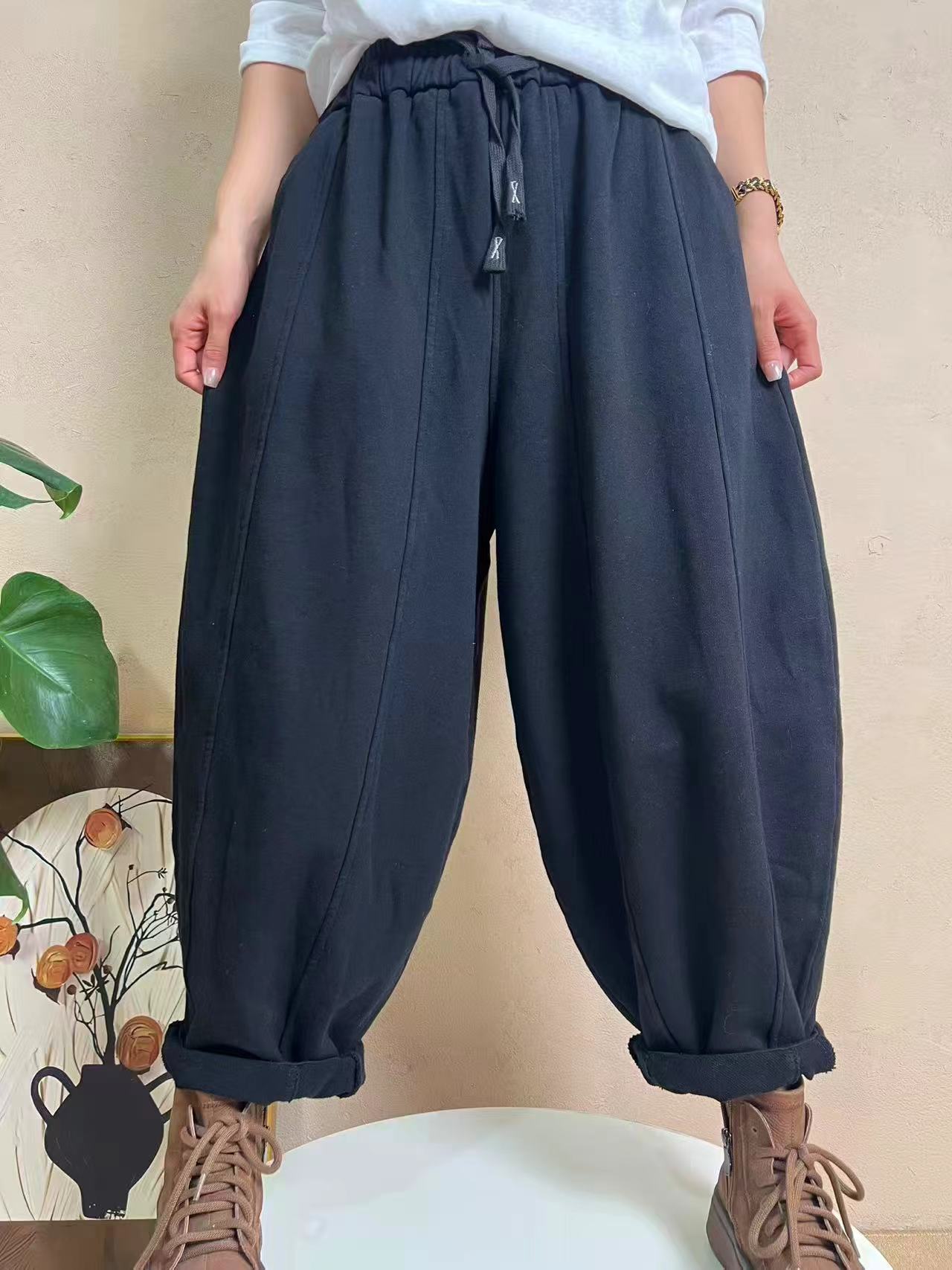 HY     827竖分割线南瓜裤卫裤