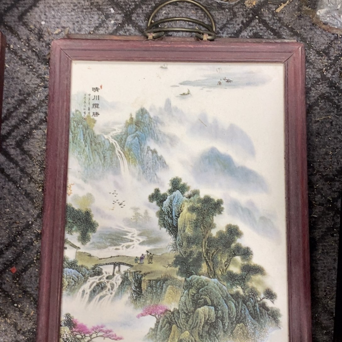 瓷37*28*1景德镇瓷板画柴窑烧制
