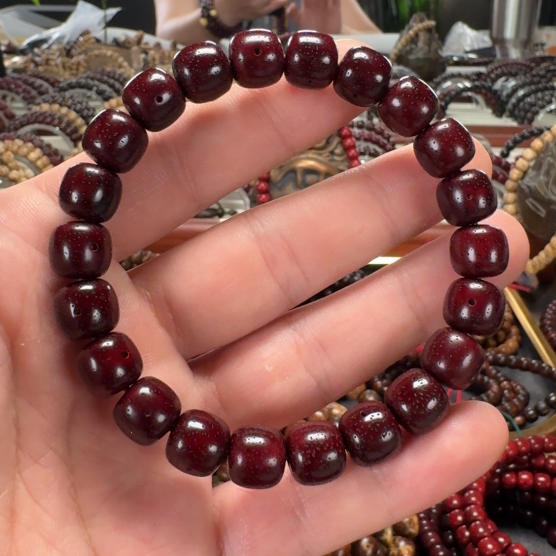 星月菩提吊坠原生态玉化本草供星月菩提10*11手串