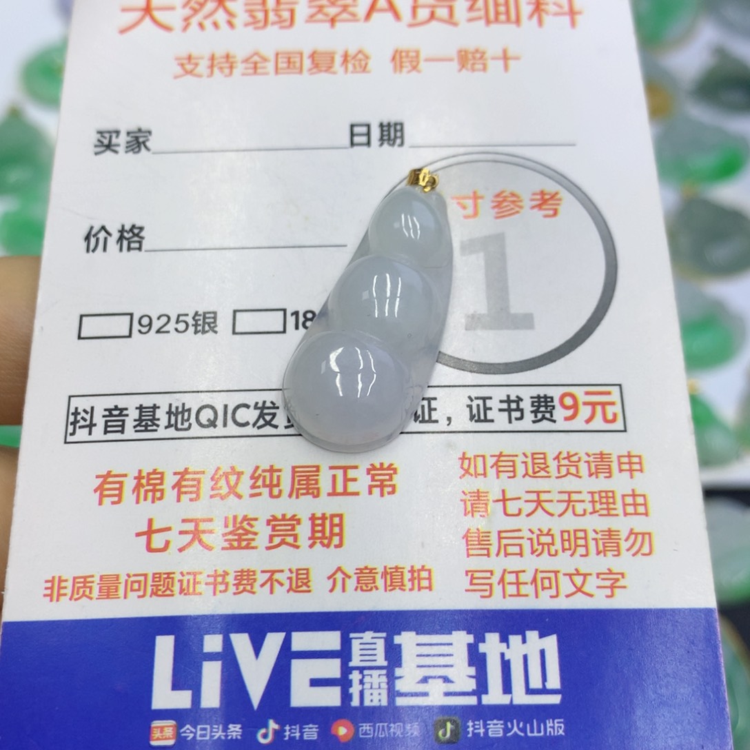 翡翠颈饰18K金镶嵌翡翠