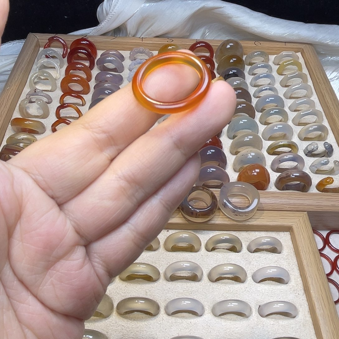 玛瑙/玉髓合金戒指A07港19不退换