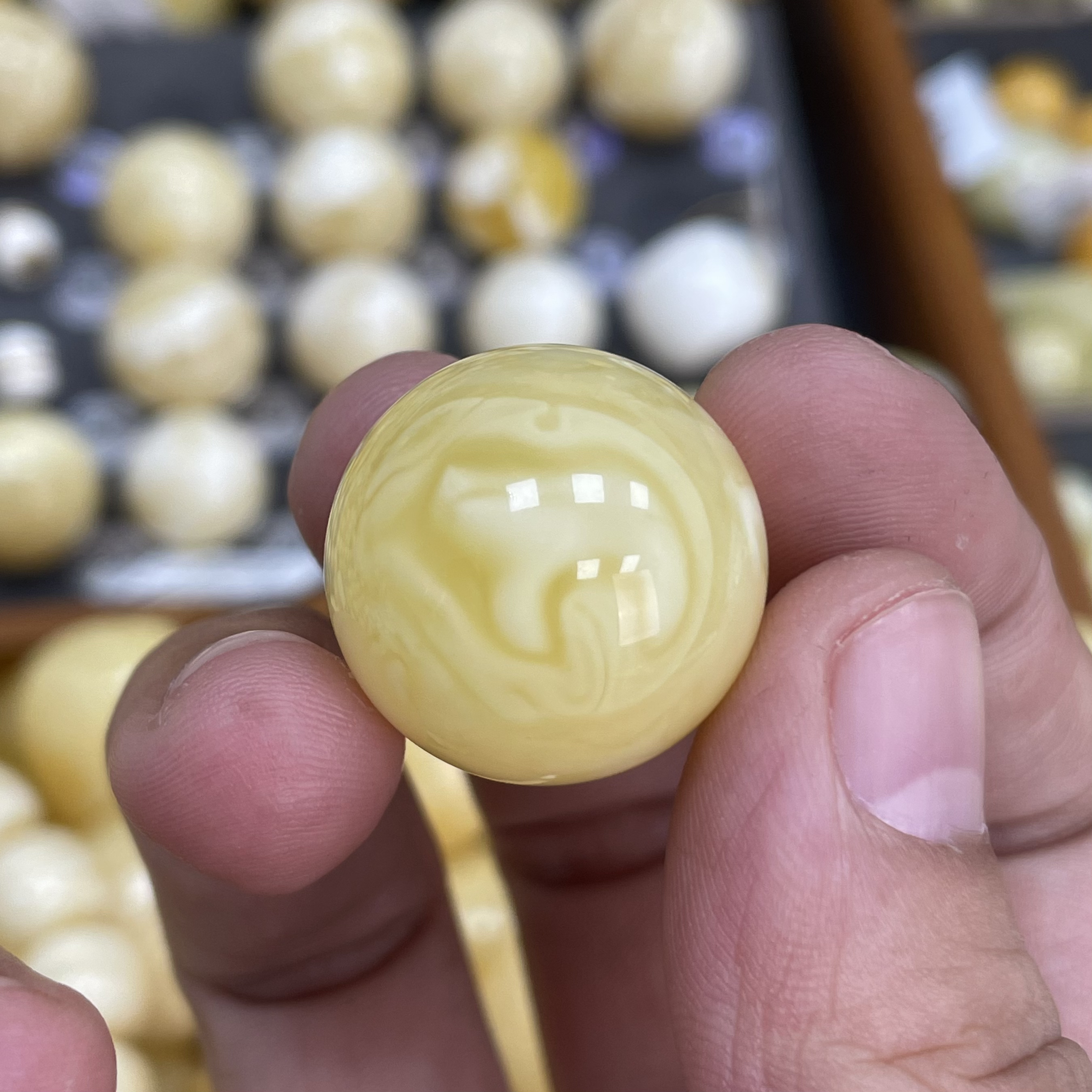 魔梵珠宝｜21mm俄料天然蜜蜡 特色纹路