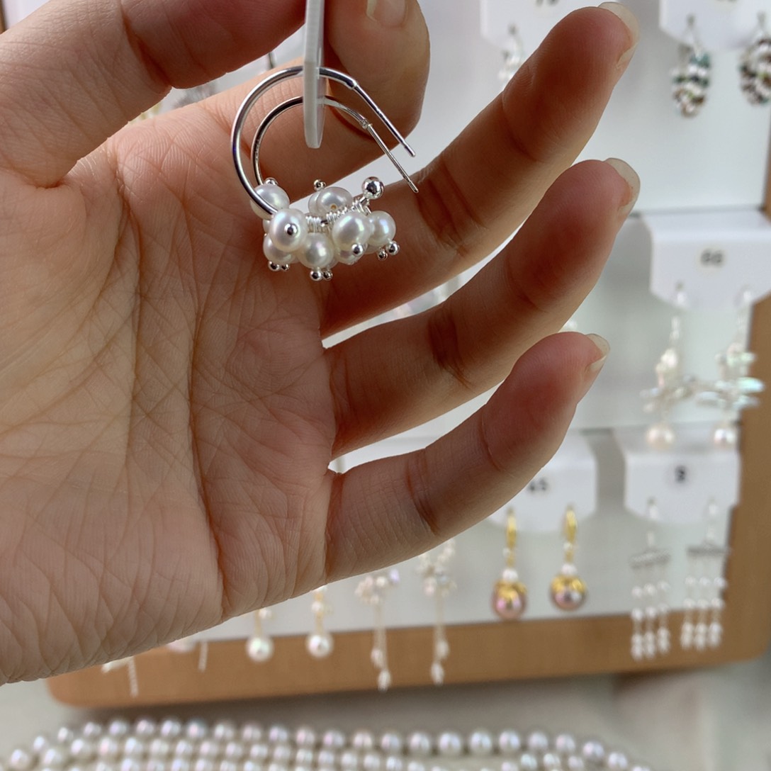 未镶嵌耳饰淡水珍珠