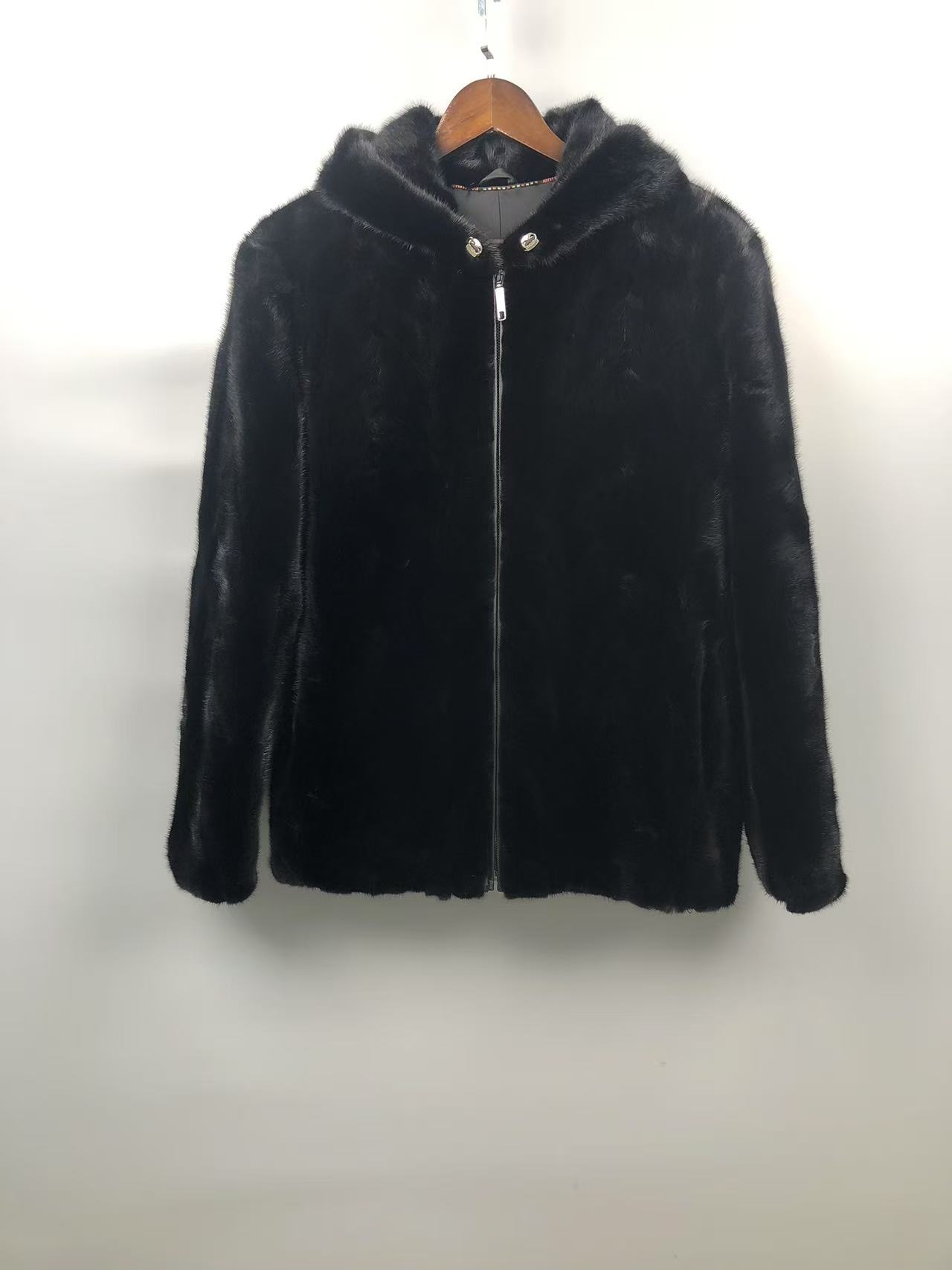 进口水貂拼貂男装帽子貂皮男装