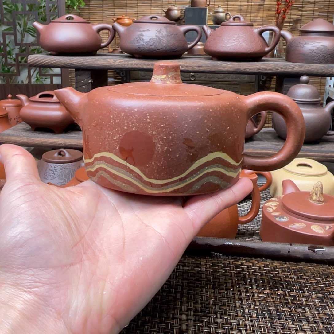 紫砂茶壶宜兴原矿紫砂手工制290