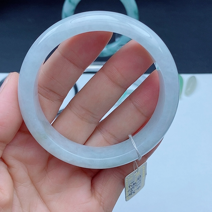 翡翠手镯未镶嵌正圈手镯56-58圈口