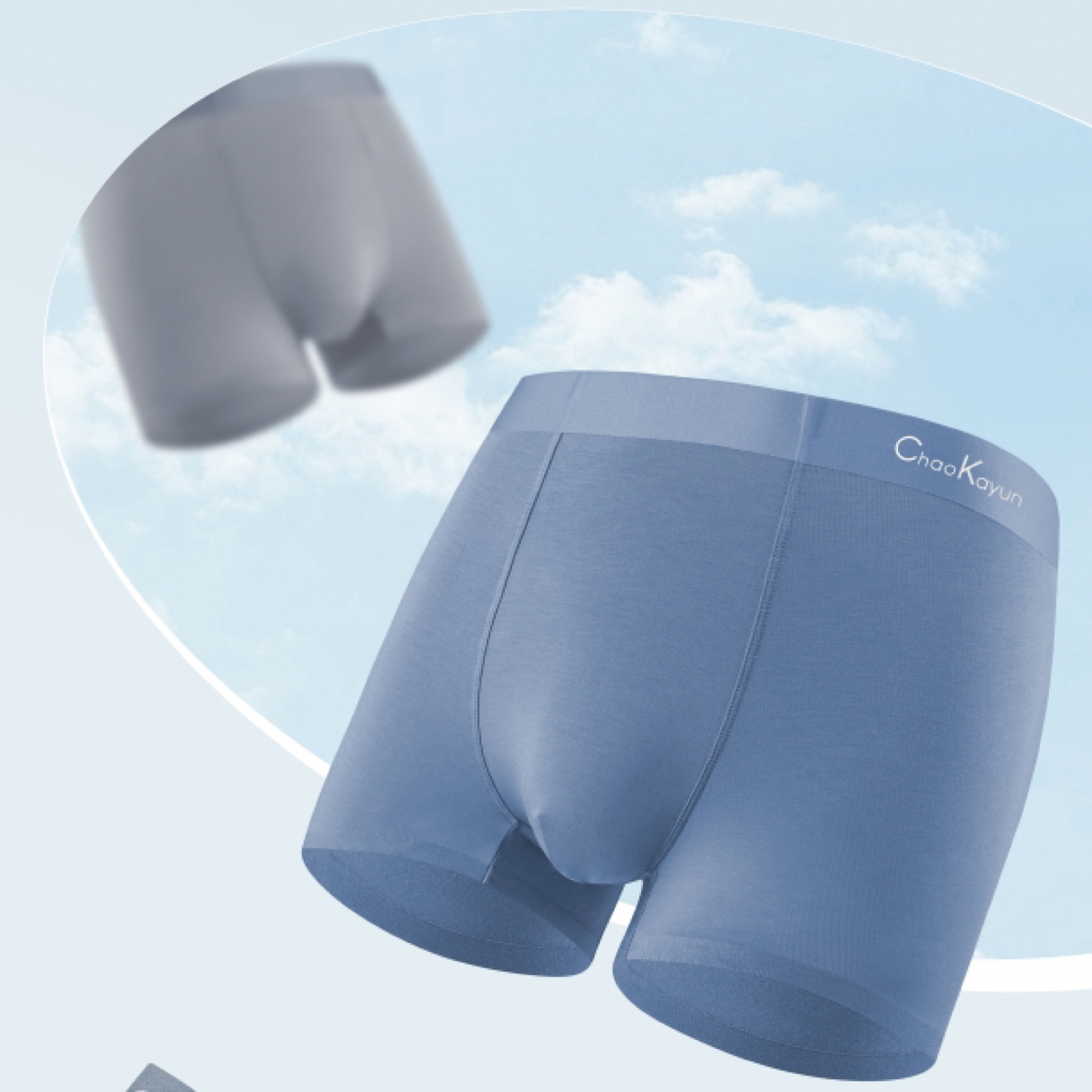 CK9999兰精蚕丝莫代尔男士平角内裤