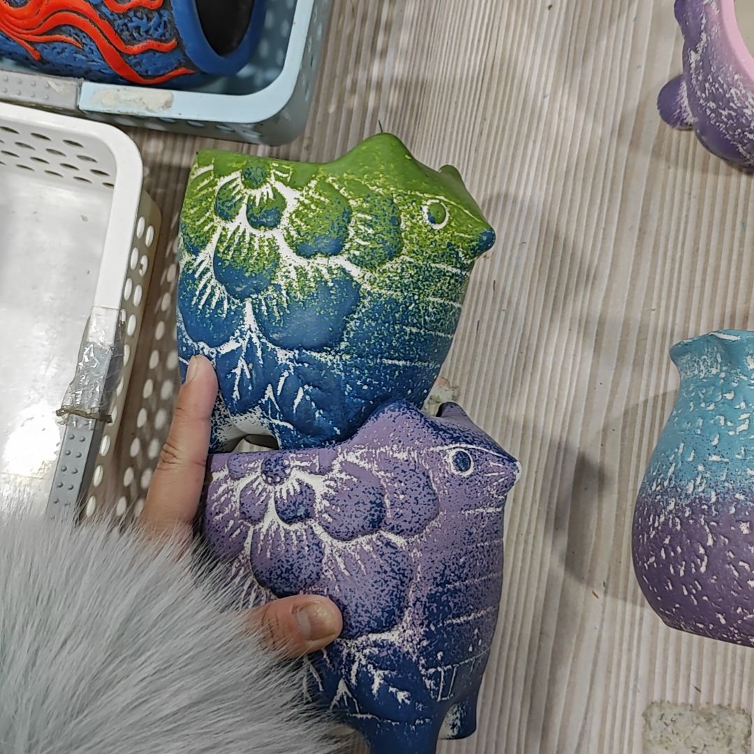 红陶吸水透气的白陶花盆凑满12发货