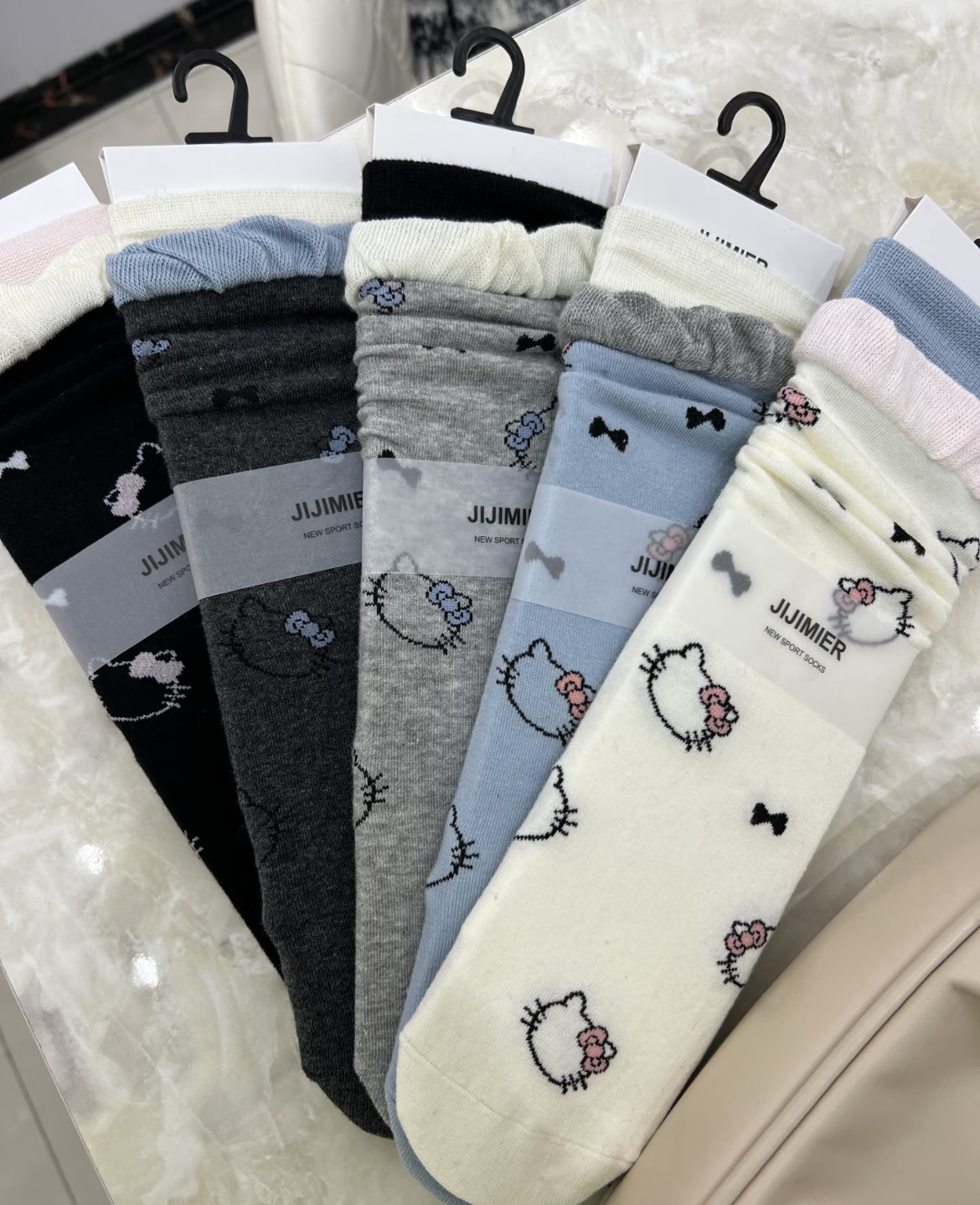 【任选10双】透气女秋季夏季春季极简风中筒袜冬季常规款可爱风袜子
