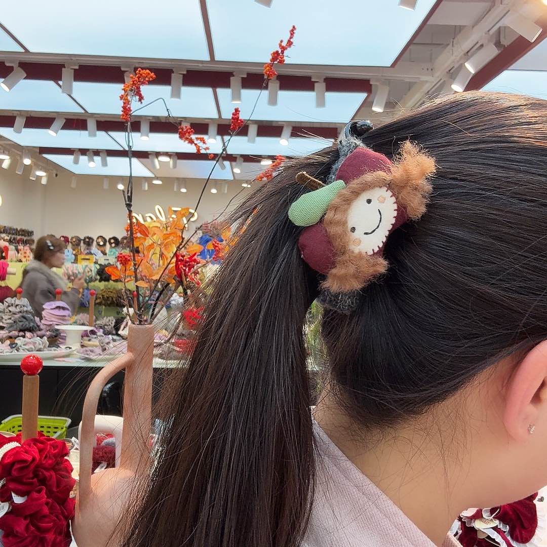 布艺铁合金香蕉夹苹果小号