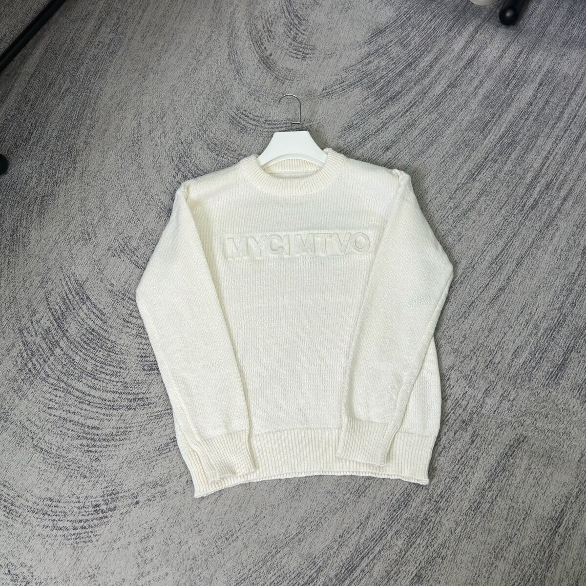 D13-BY秋冬季ins港风圆领毛衣男女潮流宽松百搭针织衫线衣打底衫