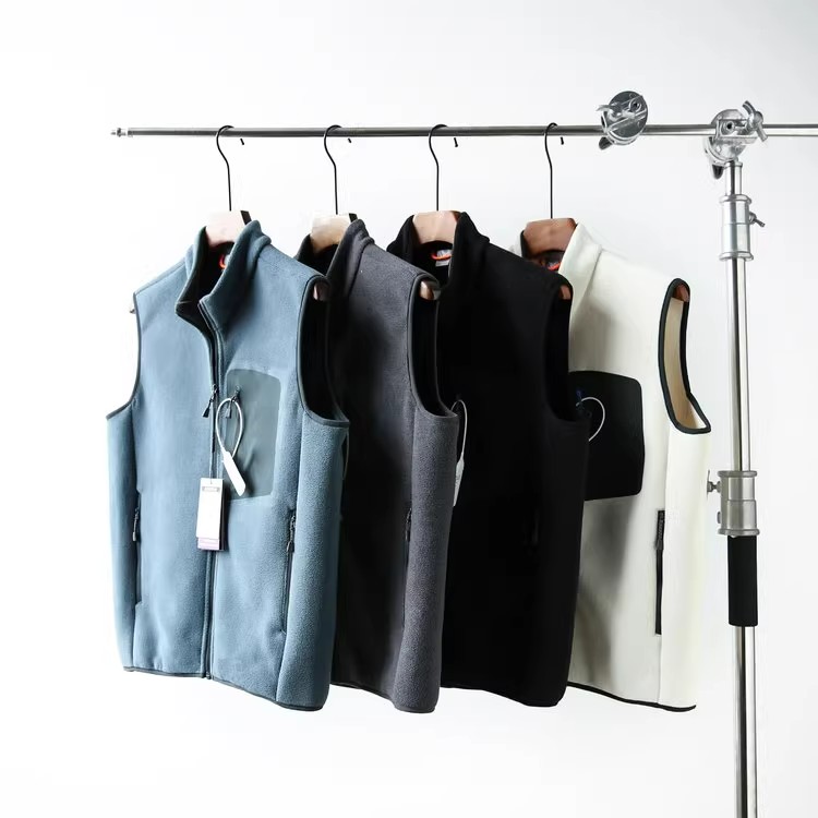 秋冬季男士保暖立领摇粒绒马甲时尚百搭多口袋厚款Z1885-2559