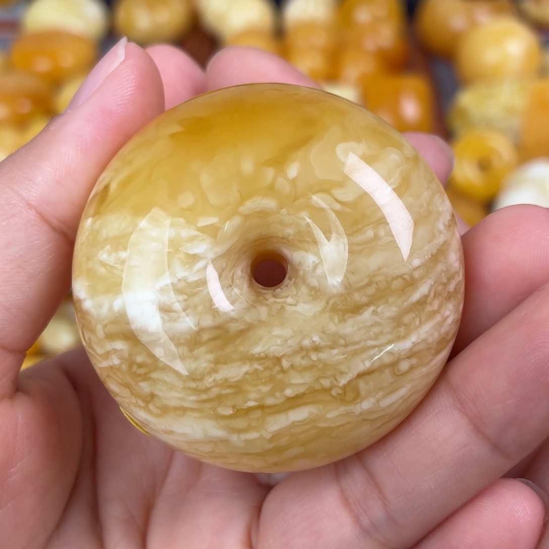 蜜蜡未镶嵌吊坠(不含链)虎皮扣