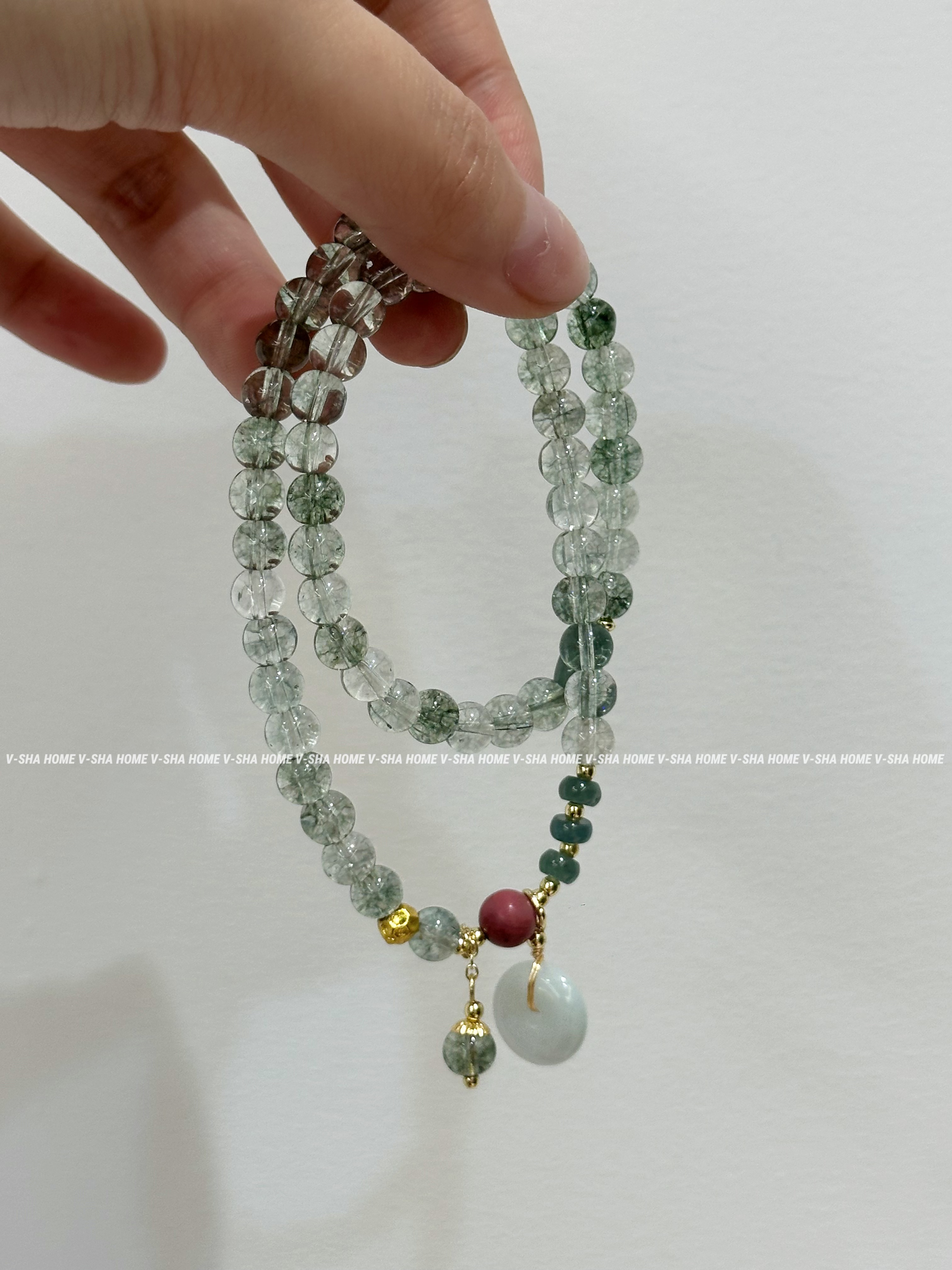 非金属仿水晶手链 小众海蓝夏季蓝色手链仿水晶清新温柔手串