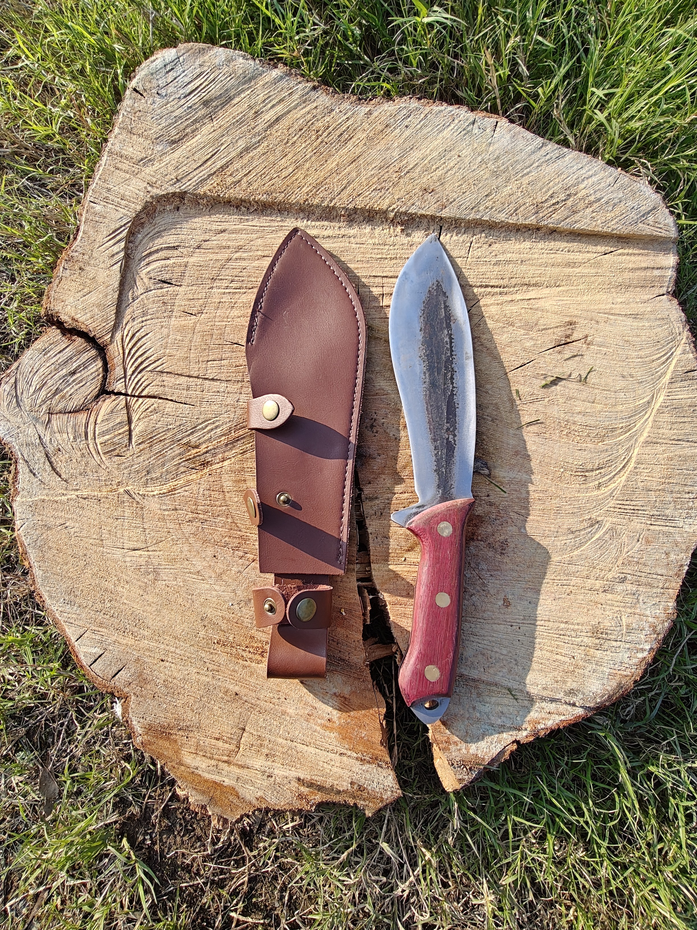 秋田利柳叶胖狗户外刀