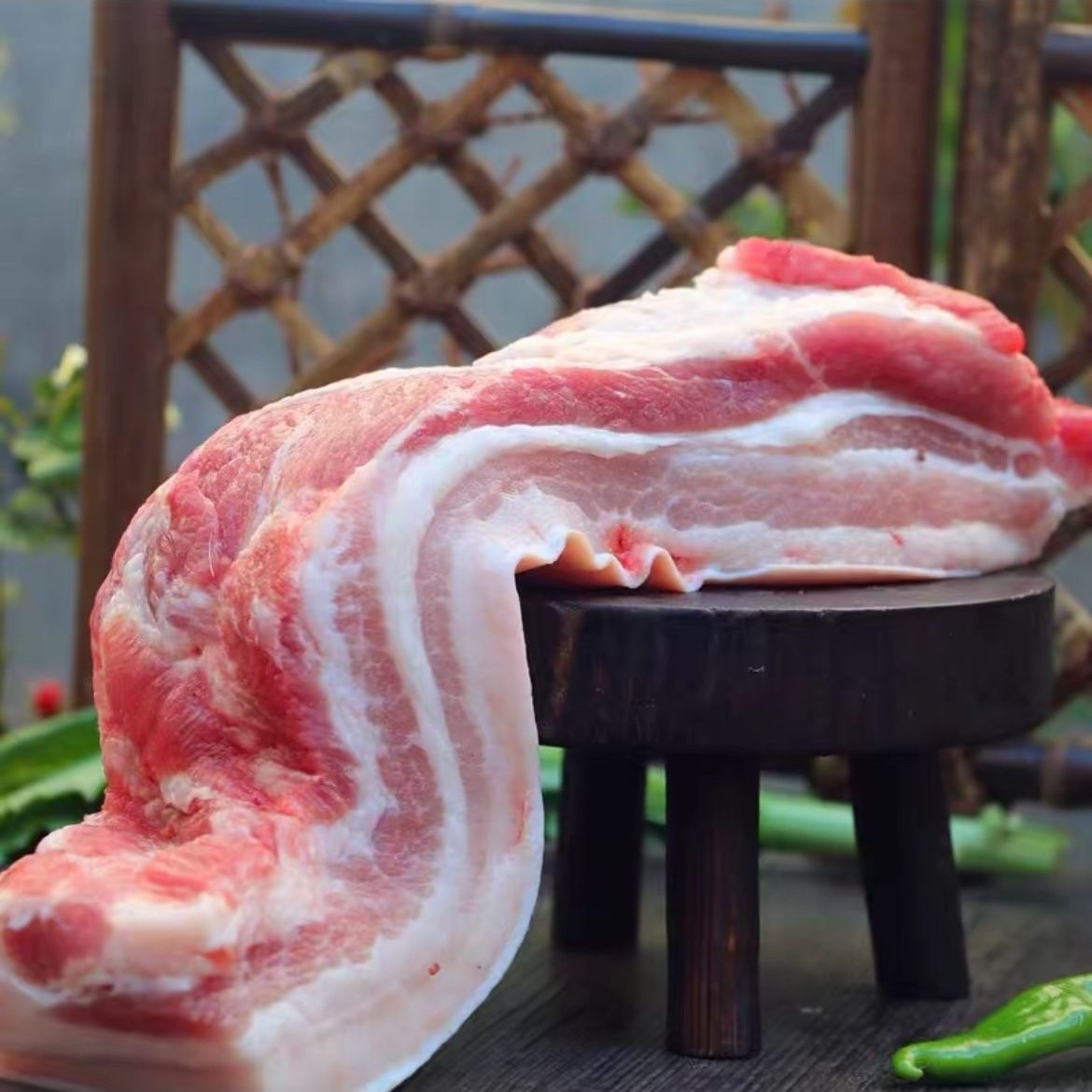 大丫头 东北粮食笨猪肉 新鲜大五花肉 7斤  新鲜速冻保鲜