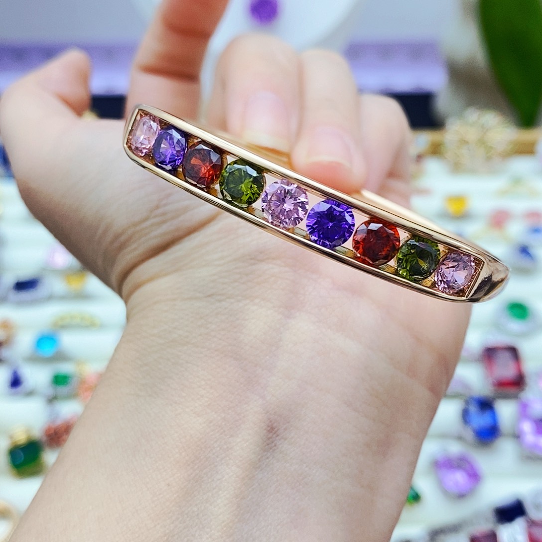 手镯彩色蓝宝石未镶嵌