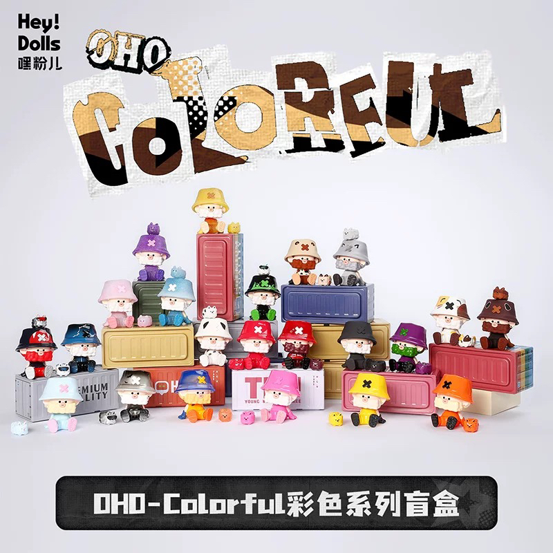 【波比代拆】正版OHO-Colorful彩色系列mini盲盒摆件