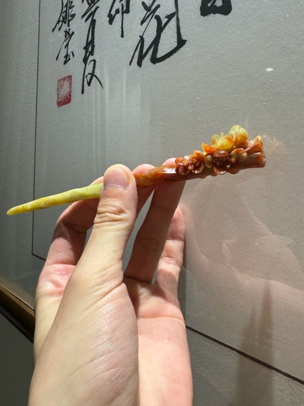 辽阳红梅花棒发簪