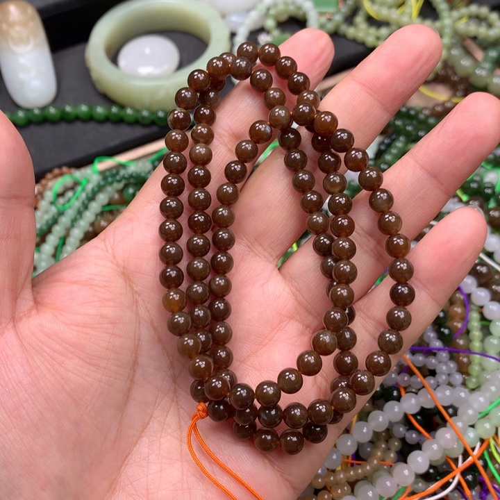 和田玉未镶嵌手链55