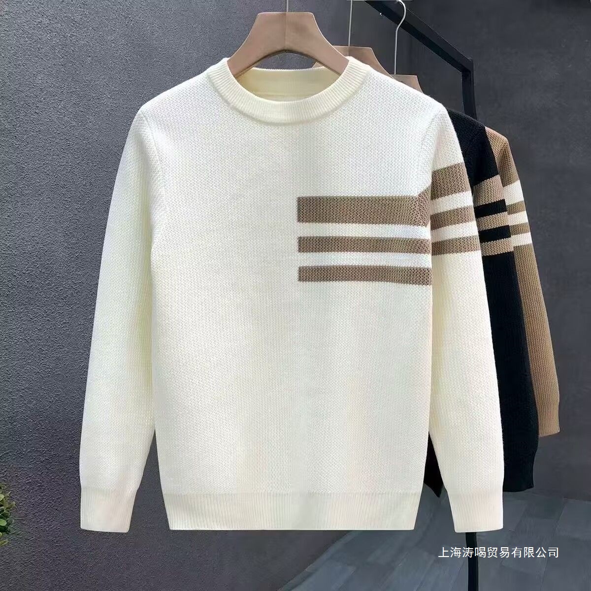 冬季秋冬季新款男士帅气百搭圆领高领毛衣男内针织衫加厚打底上衣