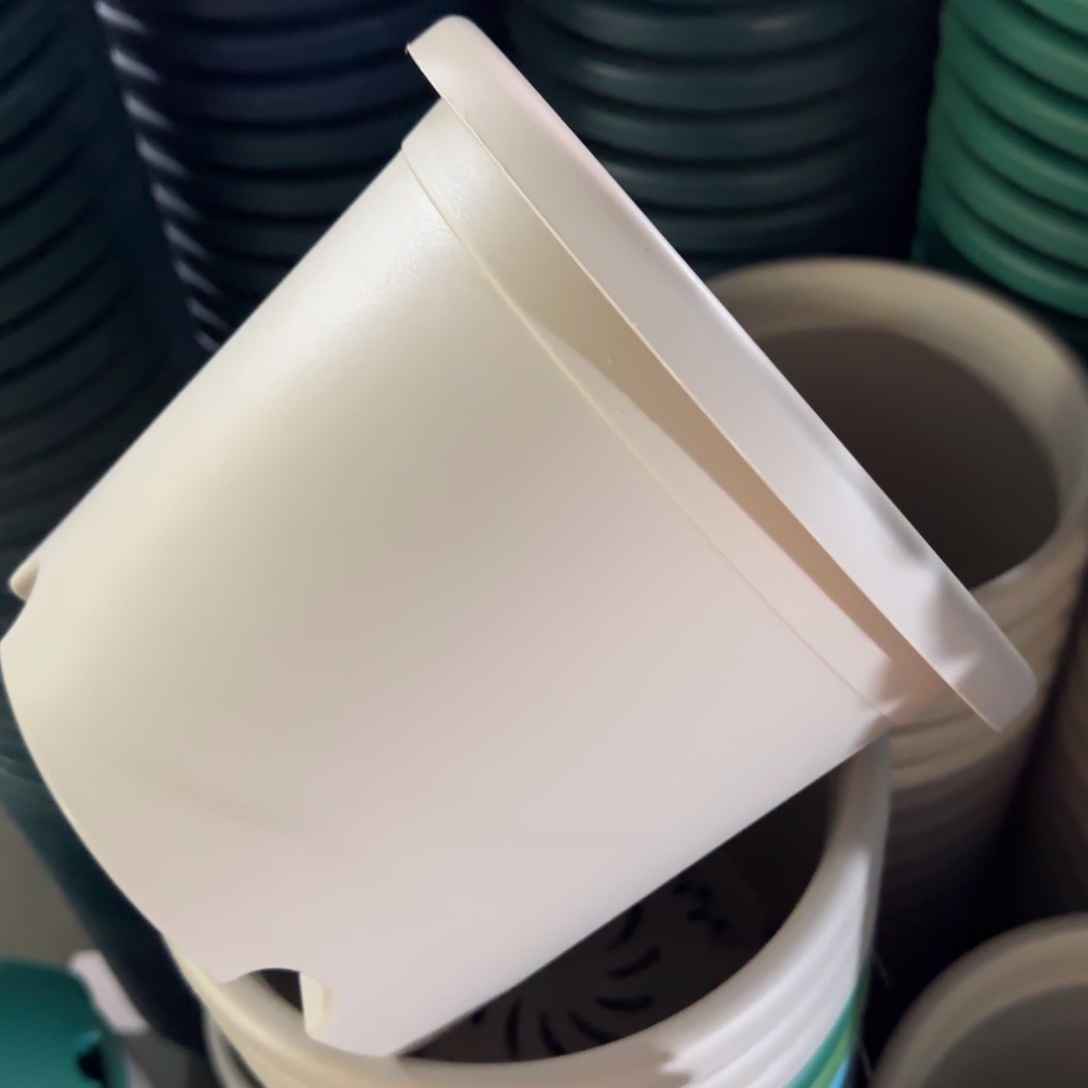 树脂四季盆3#无拖灰白微瑕10