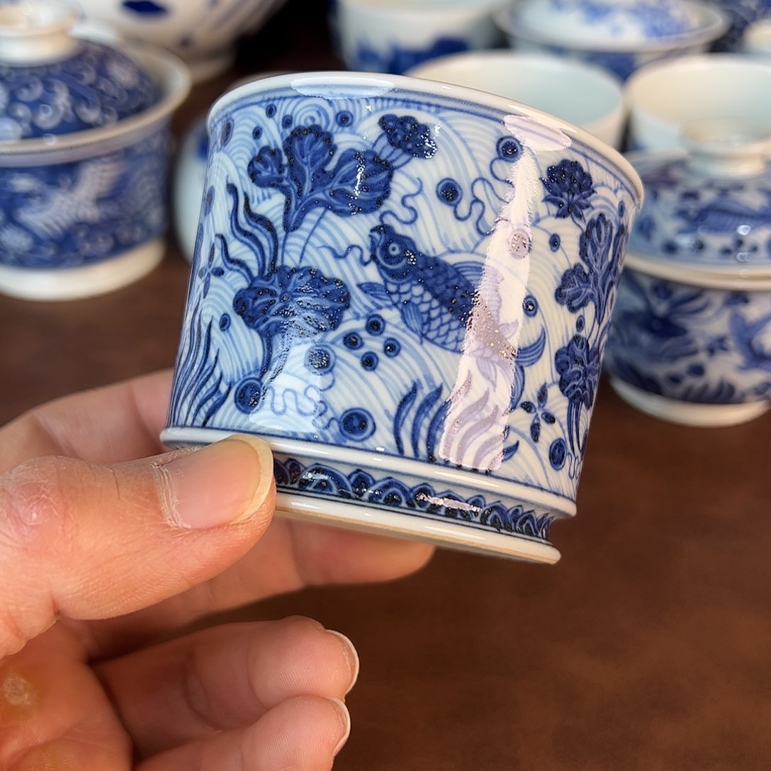 杯和**尘景德镇全手工手绘陶瓷