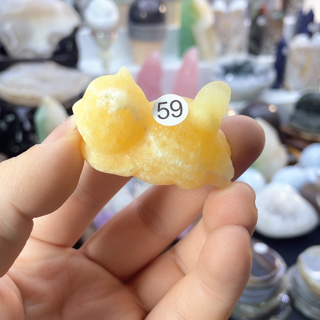 水晶小橘猫未镶嵌