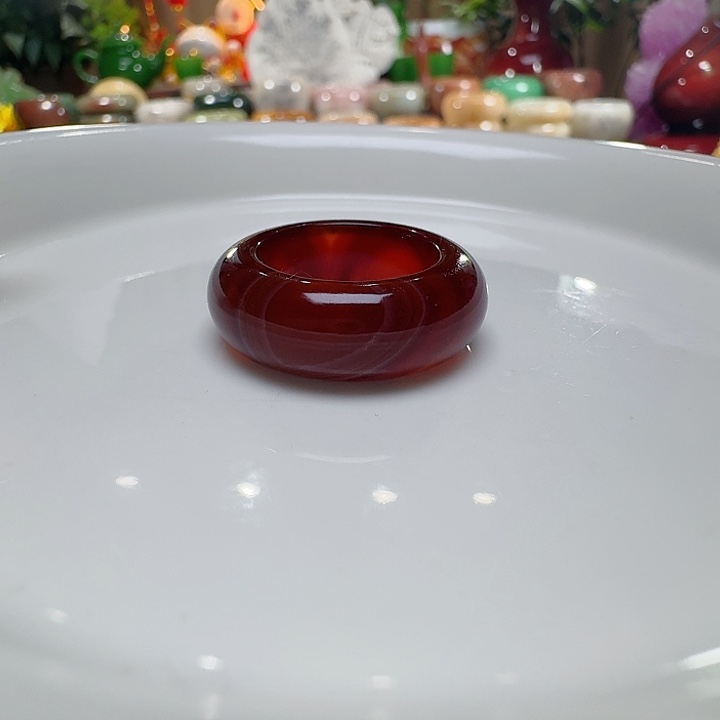 天***行玛瑙/玉髓未镶嵌戒指