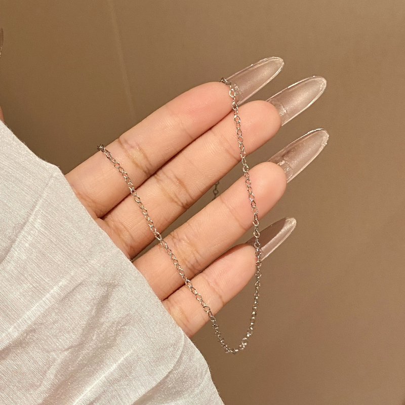 坠链均925银 万能链百搭时尚高级感素链A2414