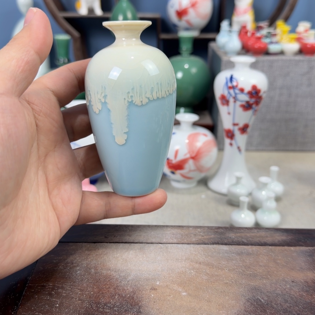 陶瓷手工小花器摆件