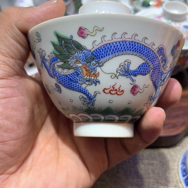 纯手绘精品盖碗杯