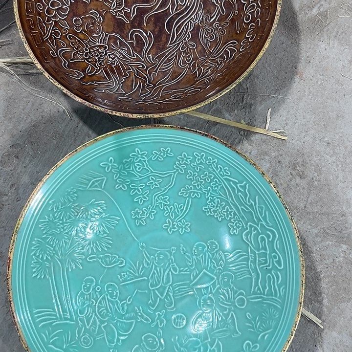 瓷器九*叶瓷器瓷器摆件摆件