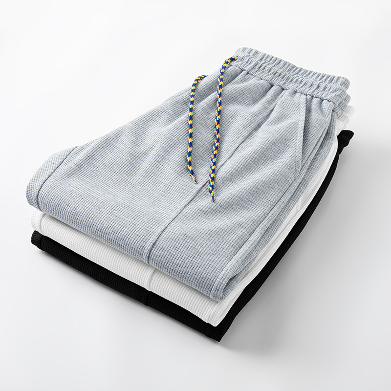 透气针织款松紧带男士秋季薄款户外运动时尚长裤8227