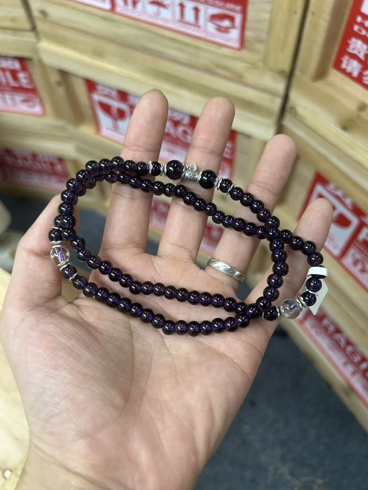 非金属仿水晶手链 S1138时尚精品多圈手串无礼盒