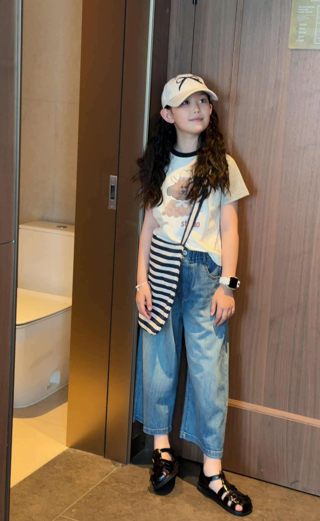 现货   【微笑狗狗】夏季儿童女童休闲男童短袖T恤25084