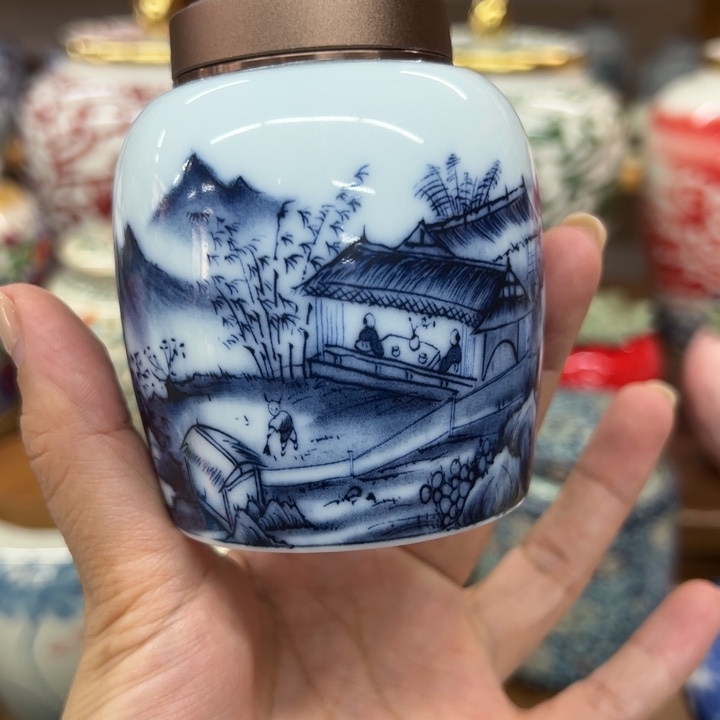 高端陶瓷茶叶密封罐