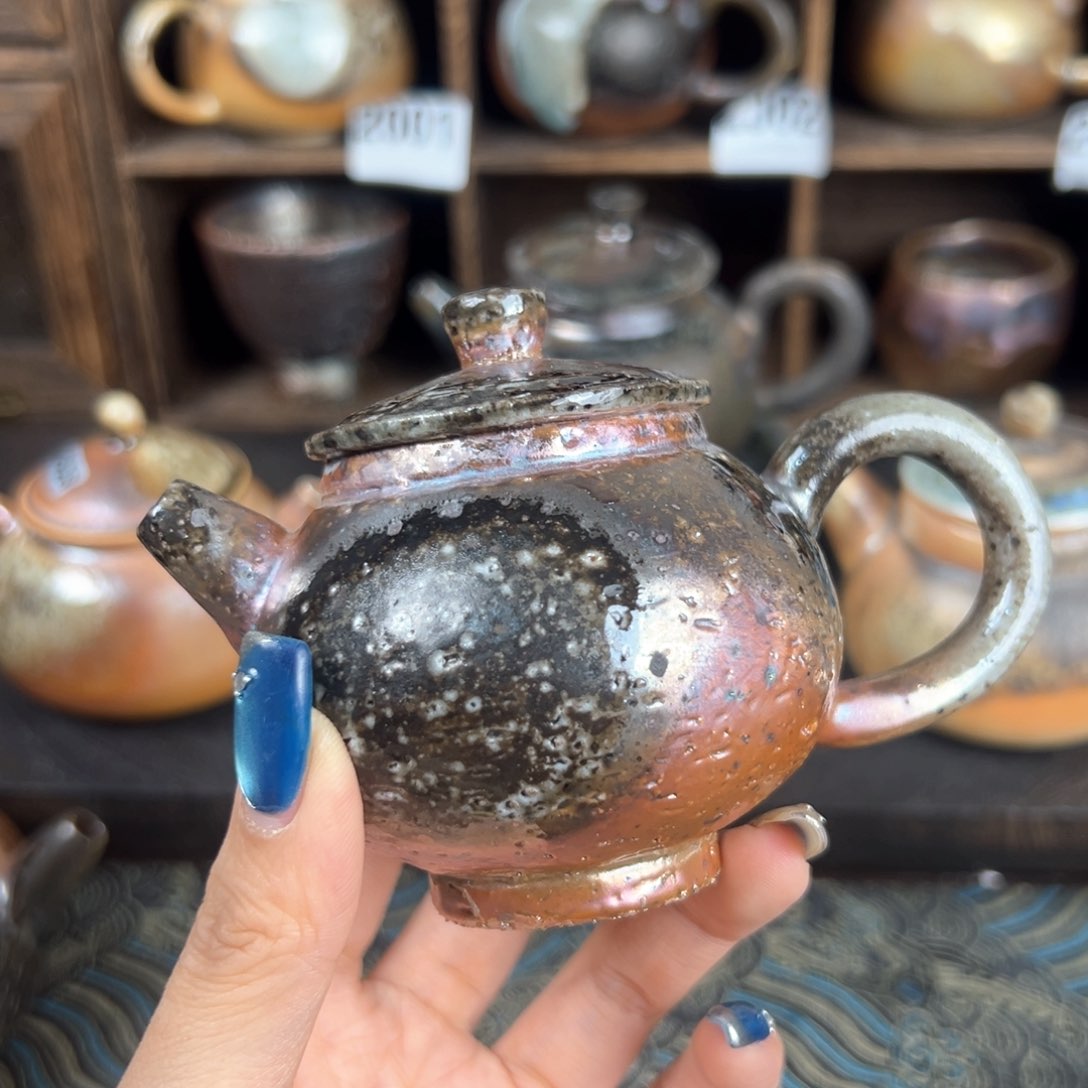 杯柴烧茶器粗陶壶