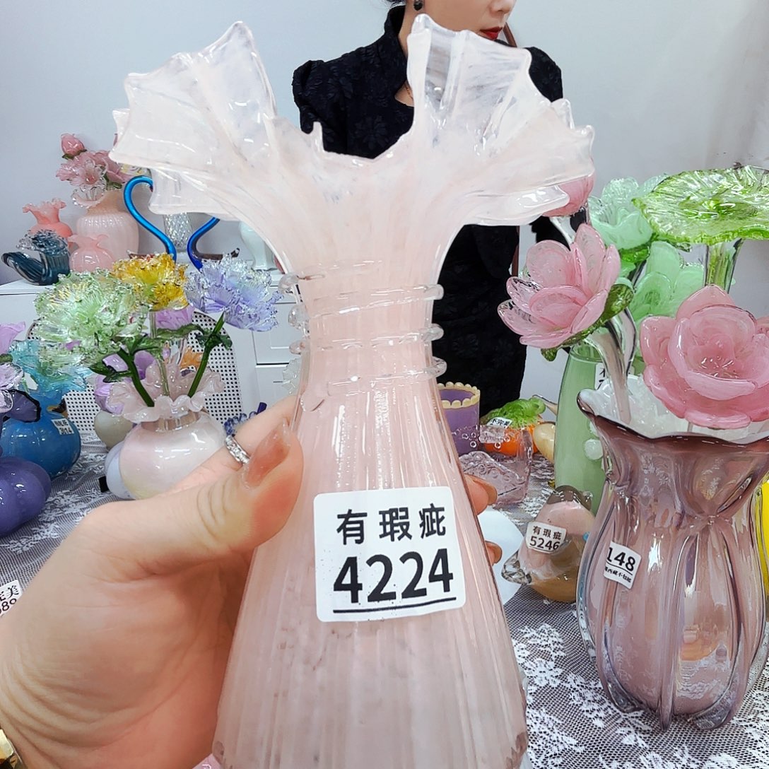 瑕疵不退不换琉璃花瓶花器摆件艺术
