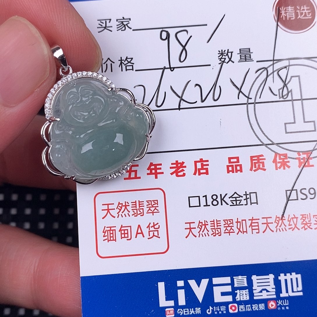 翡翠银S925镶嵌颈饰